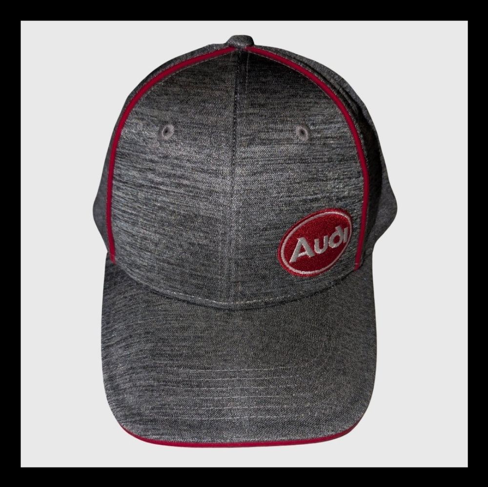 Audi Cap - Gray and Red with White Lettering Men's